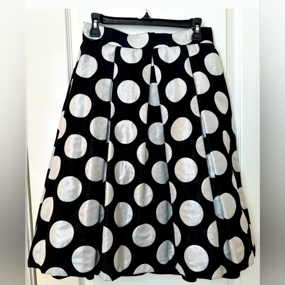 Nicole Evening Black/Silver Metallic Skirt (12)